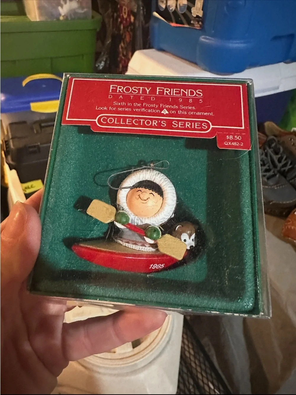 Frosty Friends Collector's Series Red Kayak Ornament - 1985 #6